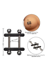 Cal Exotics - Nipple Grips - Power Grip Crossbar Nipple Vices - Black/Silver BDSM - Tophatter Daily Deals