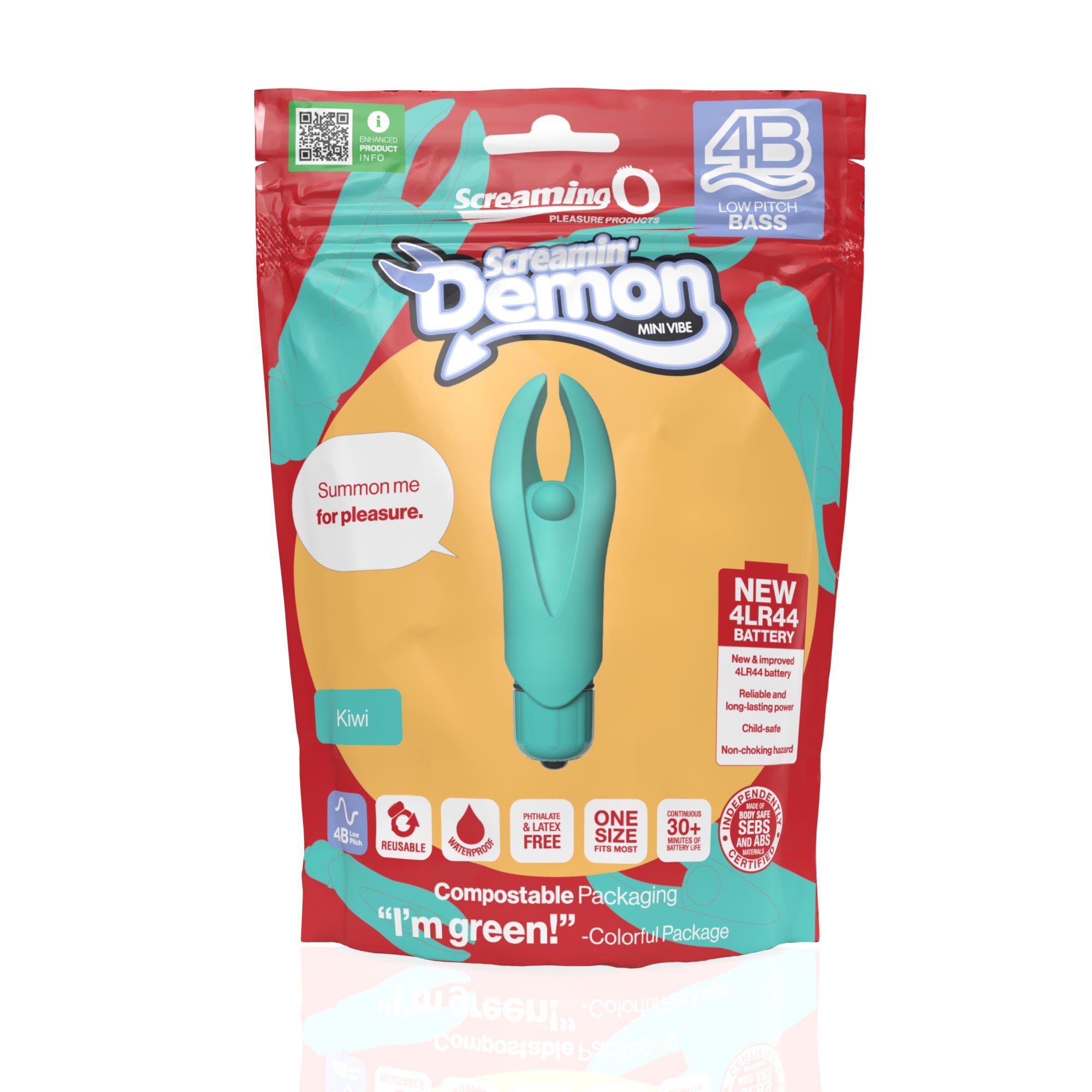 Demon 4B Low Pitch Bass – Deep-Rumbling 5-Speed Vibrator with Silicone Horns > Vibrators > Mini Vibrators - Tophatter Daily Deals