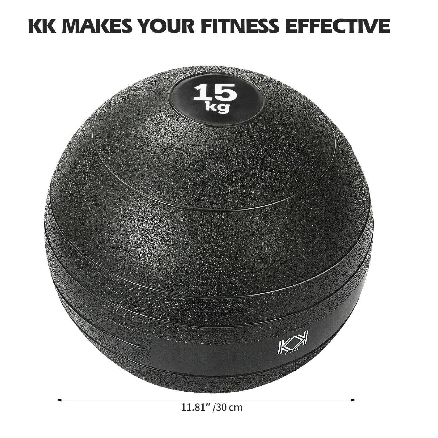 Slam Medicine Ball - No-Bounce Slam Medicine Ball | Heavy Duty, Durable | Functional Strength Training, Home Gym, Fitness Exercise, Weight Lifting 15 KG Fitness - Tophatter Daily Deals