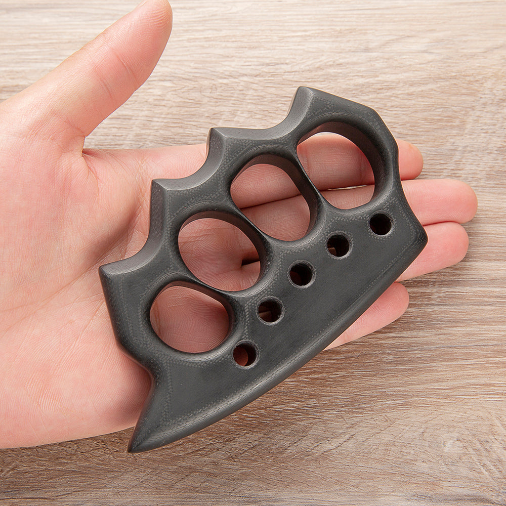G10 Glass Fiber No Metal Spiked Brass Knuckles Brass Knuckles - Tophatter Daily Deals