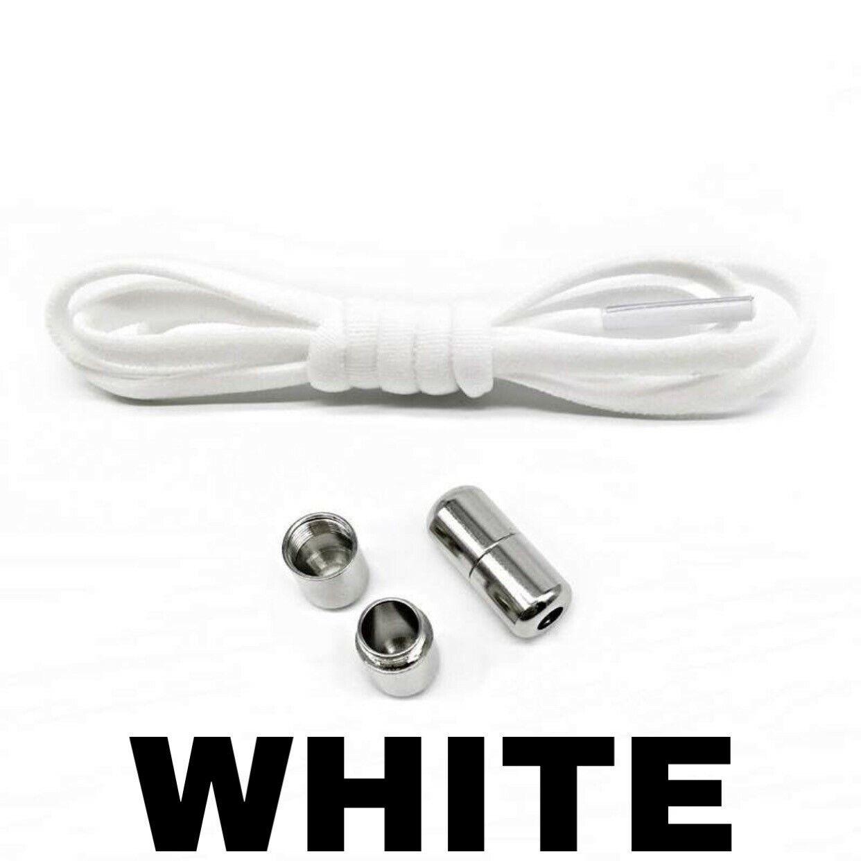 No Tie Shoelaces UK - Elastic Trainer Laces Lazy Easy Shoelaces No-tie Shoe Laces White Apparel & Accessories - Tophatter Daily Deals