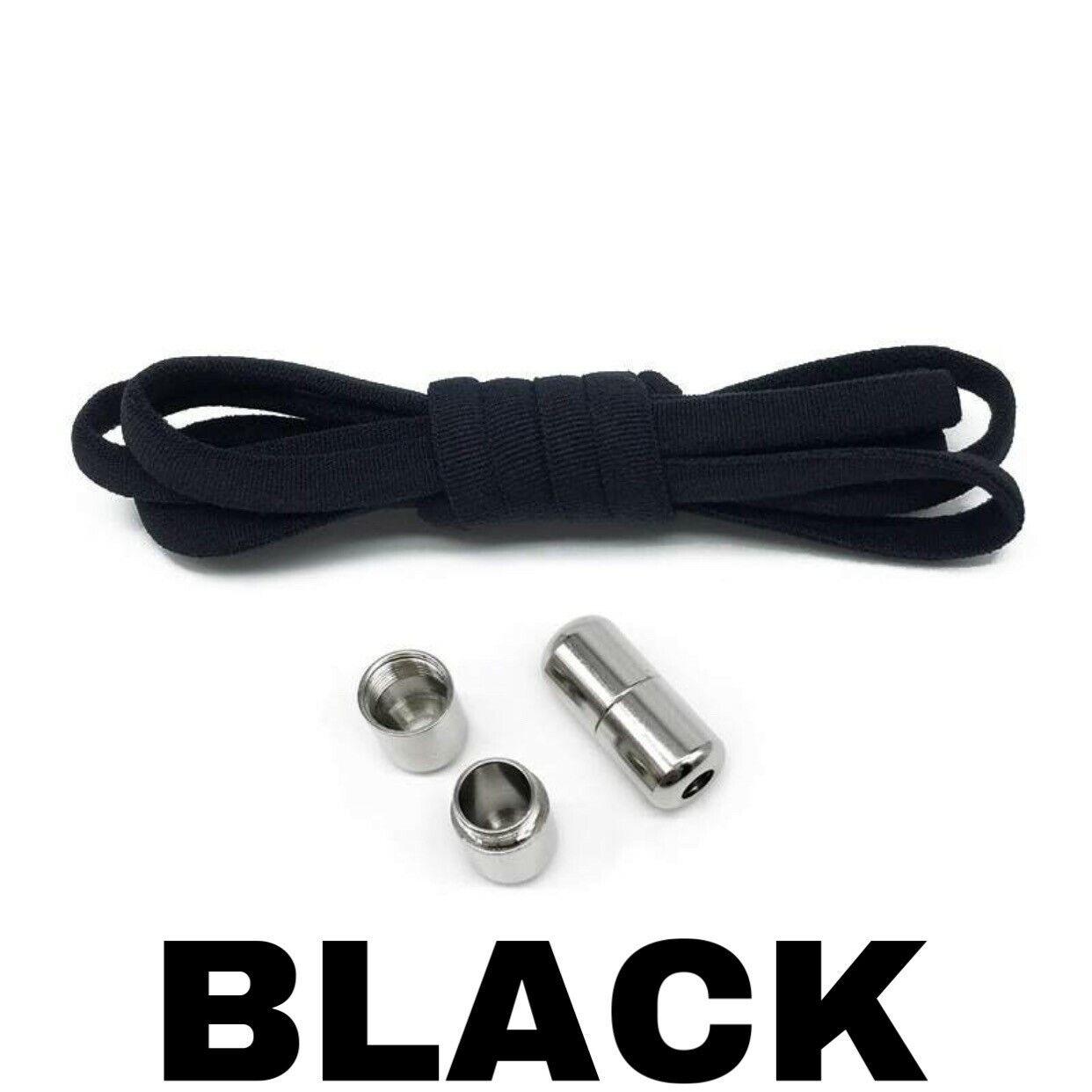 No Tie Shoelaces UK - Elastic Trainer Laces Lazy Easy Shoelaces No-tie Shoe Laces Black Apparel & Accessories - Tophatter Daily Deals