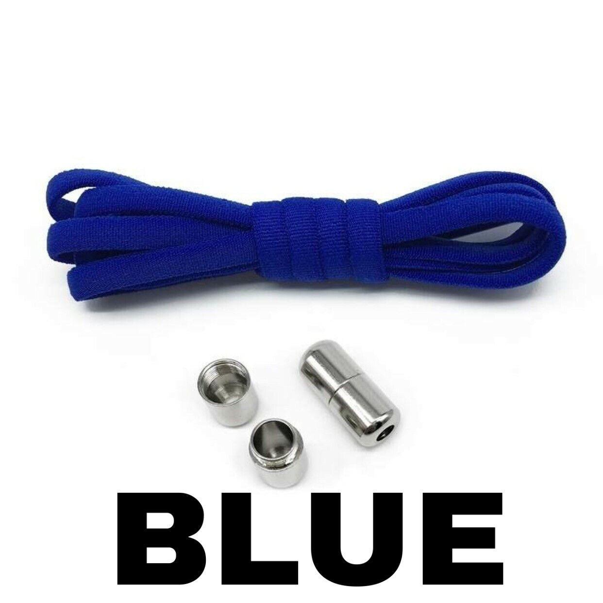 No Tie Shoelaces UK - Elastic Trainer Laces Lazy Easy Shoelaces No-tie Shoe Laces Blue Apparel & Accessories - Tophatter Daily Deals