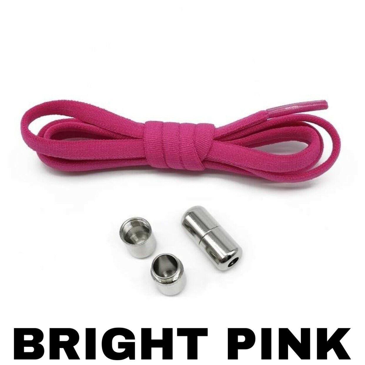 No Tie Shoelaces UK - Elastic Trainer Laces Lazy Easy Shoelaces No-tie Shoe Laces Bright Pink Apparel & Accessories - Tophatter Daily Deals
