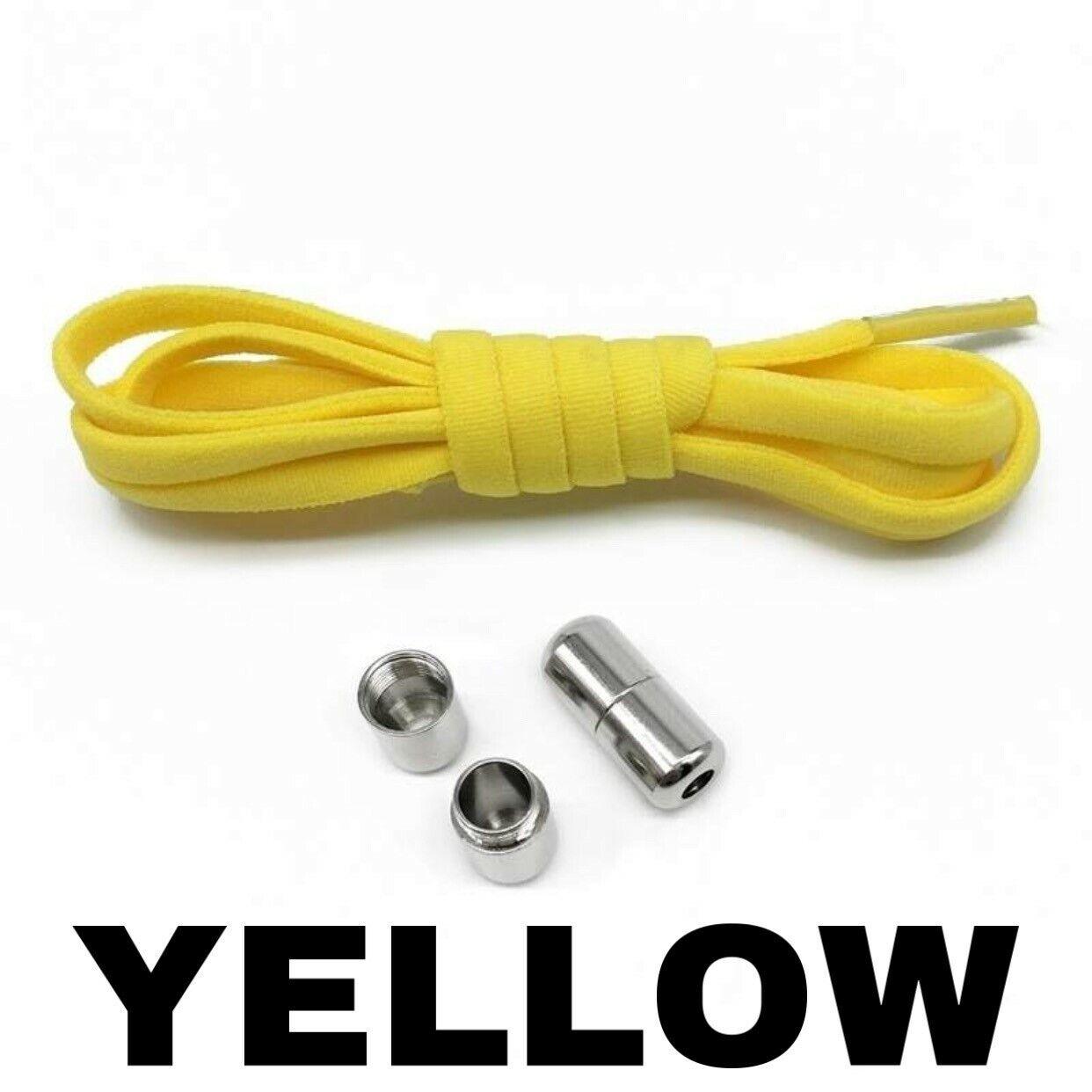 No Tie Shoelaces UK - Elastic Trainer Laces Lazy Easy Shoelaces No-tie Shoe Laces Yellow Apparel & Accessories - Tophatter Daily Deals
