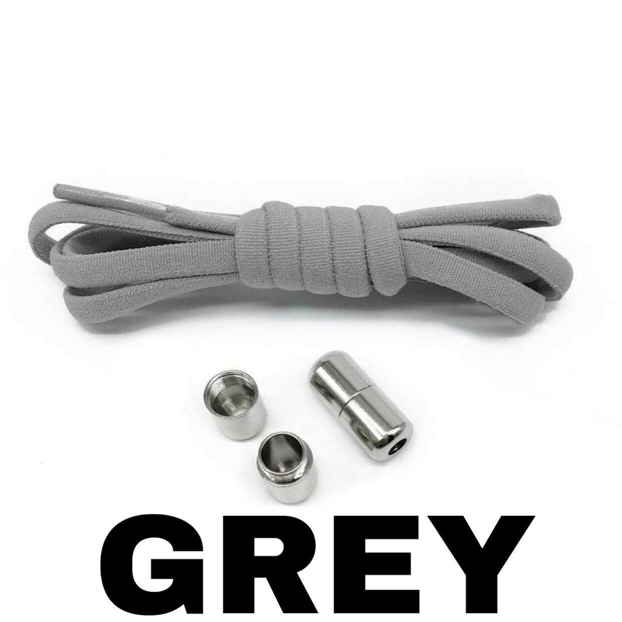 No Tie Shoelaces UK - Elastic Trainer Laces Lazy Easy Shoelaces No-tie Shoe Laces Grey Apparel & Accessories - Tophatter Daily Deals