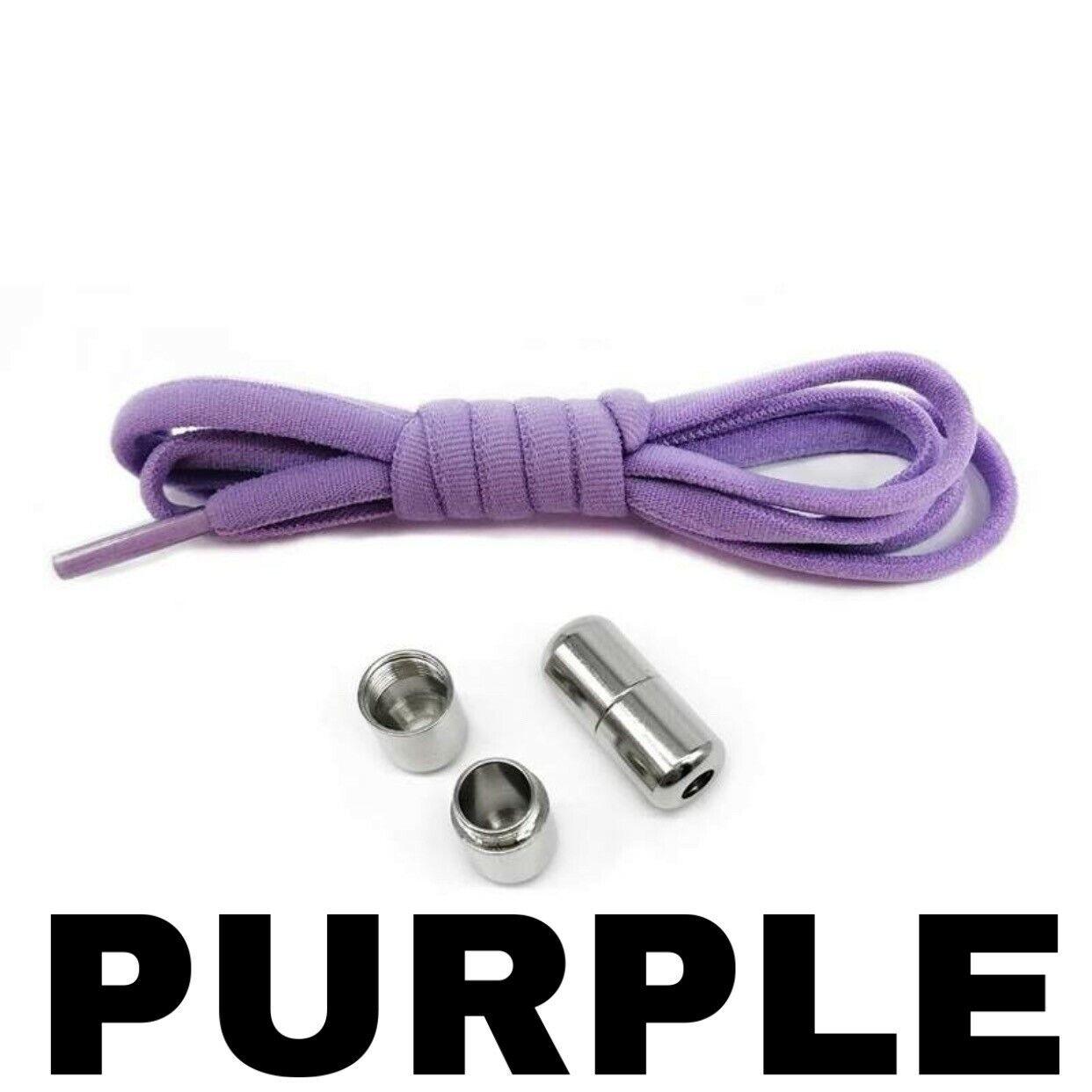 No Tie Shoelaces UK - Elastic Trainer Laces Lazy Easy Shoelaces No-tie Shoe Laces Purple Apparel & Accessories - Tophatter Daily Deals