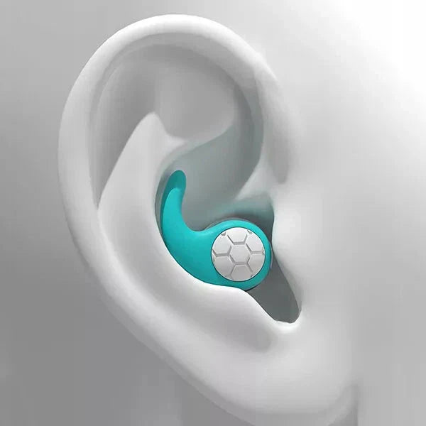 Noise Cancelling Silicone Earplugs Sleep Reusable Comfort Light Blue - Tophatter Daily Deals