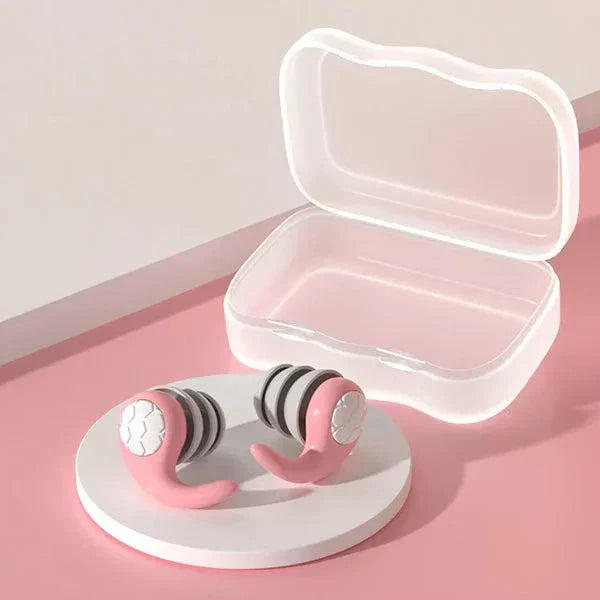Noise Cancelling Silicone Earplugs Sleep Reusable Comfort Pink - Tophatter Daily Deals