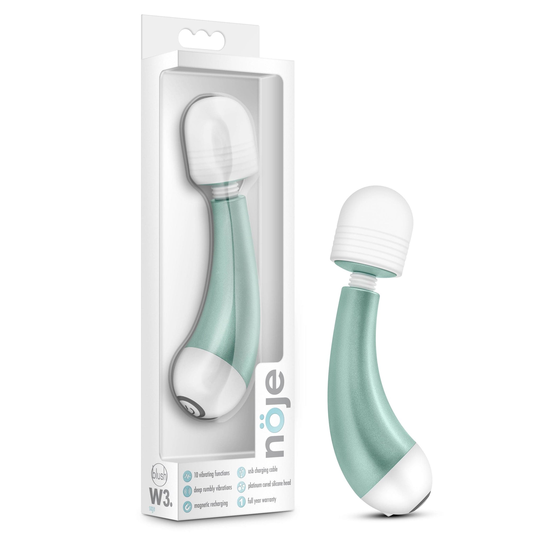 Noje W3 Sage 5.25 Inch Vibrating Pleasure Wand > Sex Toys > Mini Massagers - Tophatter Daily Deals