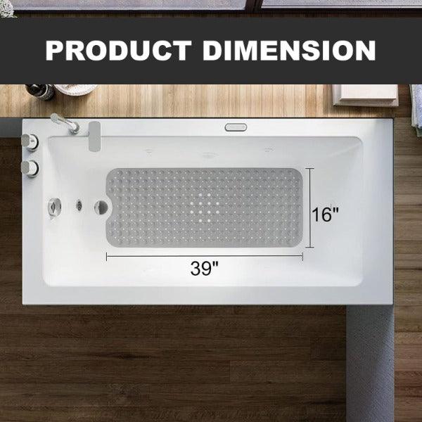 Anti-Slip Bath Mat - Extra Large Non-slip Bath Mat Bathtub Bathroom Shower Mat Rubber Strong Suction Bathtubs - Tophatter Daily Deals