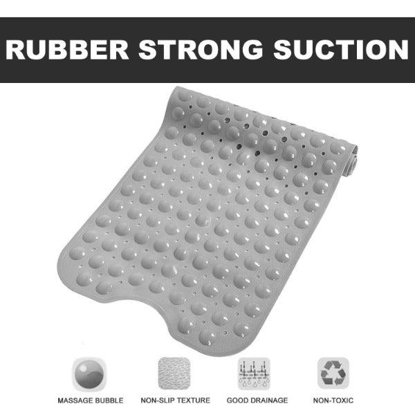 Anti-Slip Bath Mat - Extra Large Non-slip Bath Mat Bathtub Bathroom Shower Mat Rubber Strong Suction Bathtubs - Tophatter Daily Deals