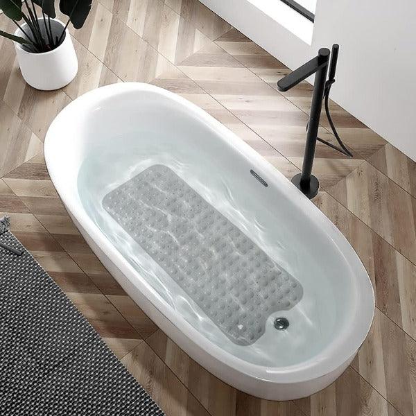 Anti-Slip Bath Mat - Extra Large Non-slip Bath Mat Bathtub Bathroom Shower Mat Rubber Strong Suction Bathtubs - Tophatter Daily Deals