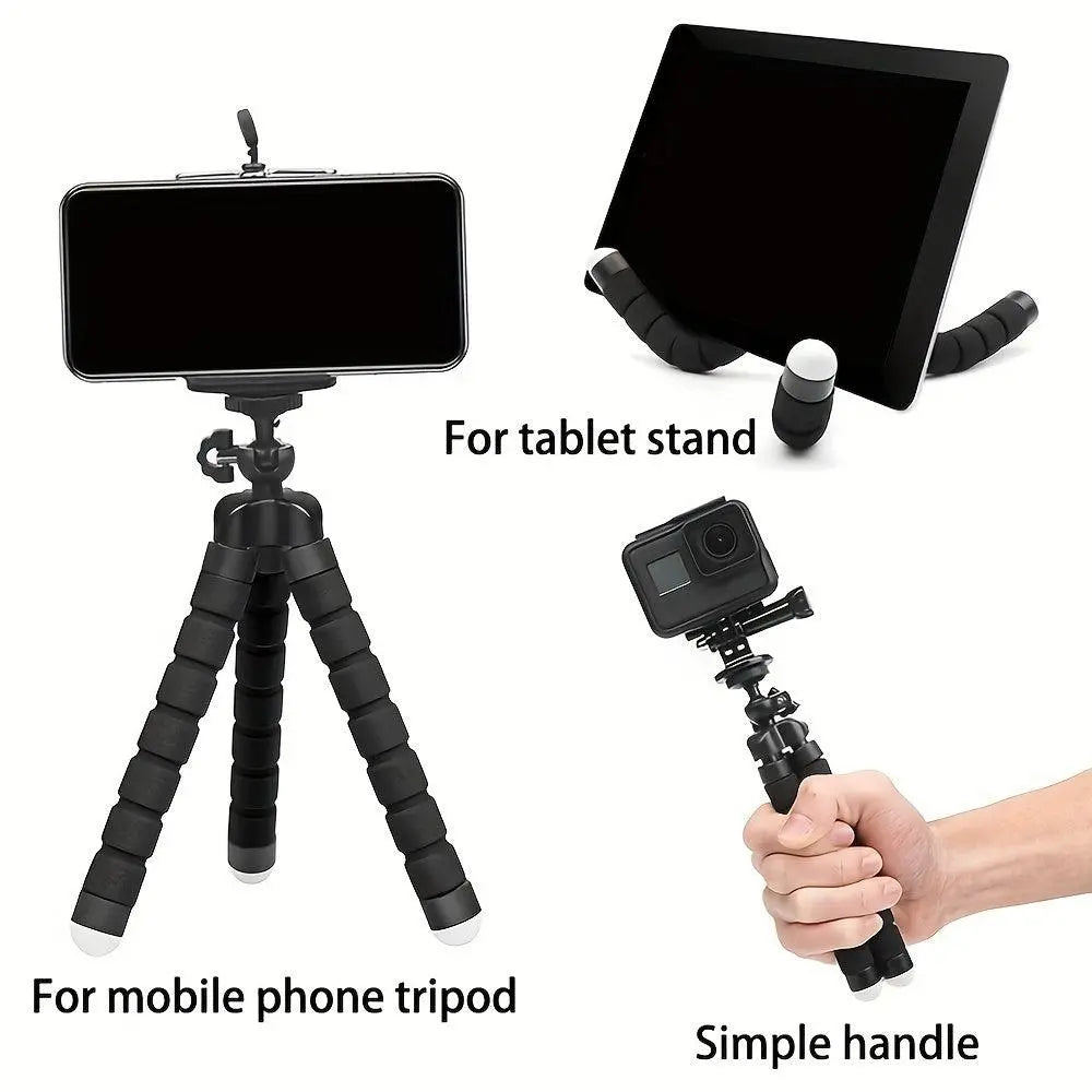 Non-slip Design Flexible Sponge Tripod Desktop Mobile Phone Video Stand - Tophatter Daily Deals