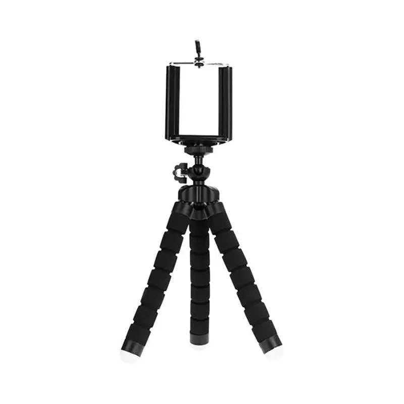 Non-slip Design Flexible Sponge Tripod Desktop Mobile Phone Video Stand Black - Tophatter Daily Deals