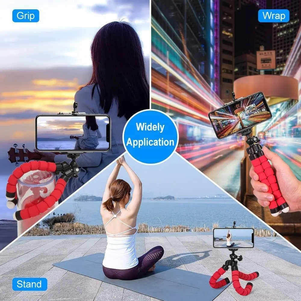 Non-slip Design Flexible Sponge Tripod Desktop Mobile Phone Video Stand - Tophatter Daily Deals