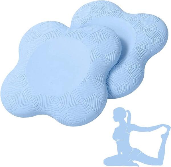 Yoga Pad for Knees - 2Pcs Extra Thick Exercise Knee Pads Soft Nonslip Pilates Kneeling Wrist Hips Hands Elbows Balance Blue Yoga Product - Tophatter Daily Deals