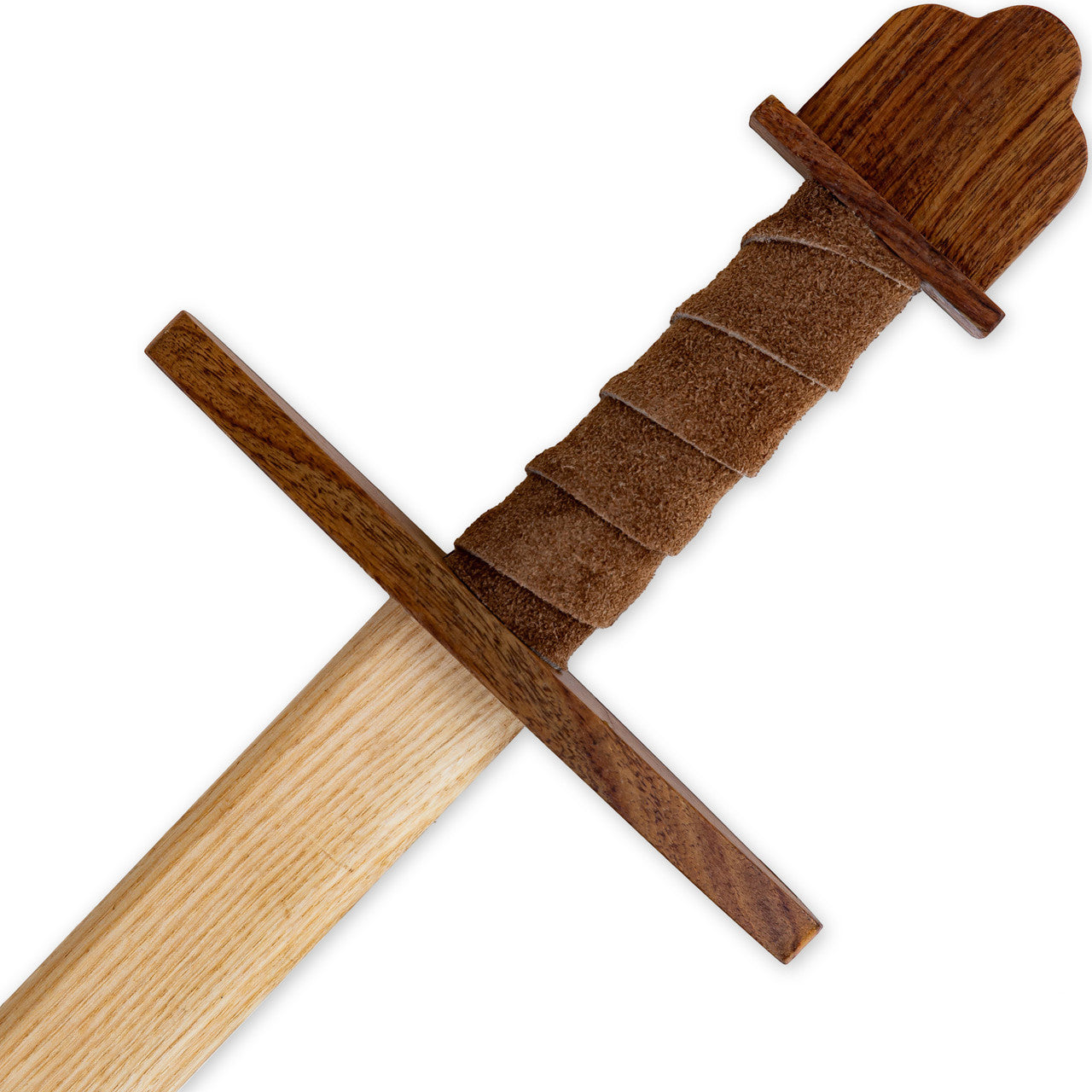 Norse Valor Beech Wood Practice Sword With Leather Wrapped Grip Swords - Tophatter Daily Deals