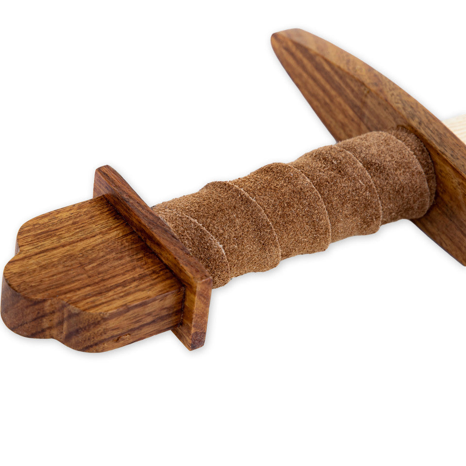 Norse Valor Beech Wood Practice Sword With Leather Wrapped Grip Swords - Tophatter Daily Deals