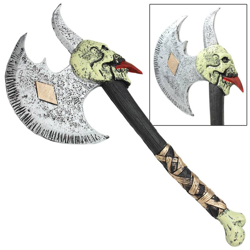 Norse Legendary Berserker Psycho Battle War Foam Axe Cosplay Costume - TOPHATTER'S ARMORY DEALS Collectible Weapons - Tophatter Daily Deals