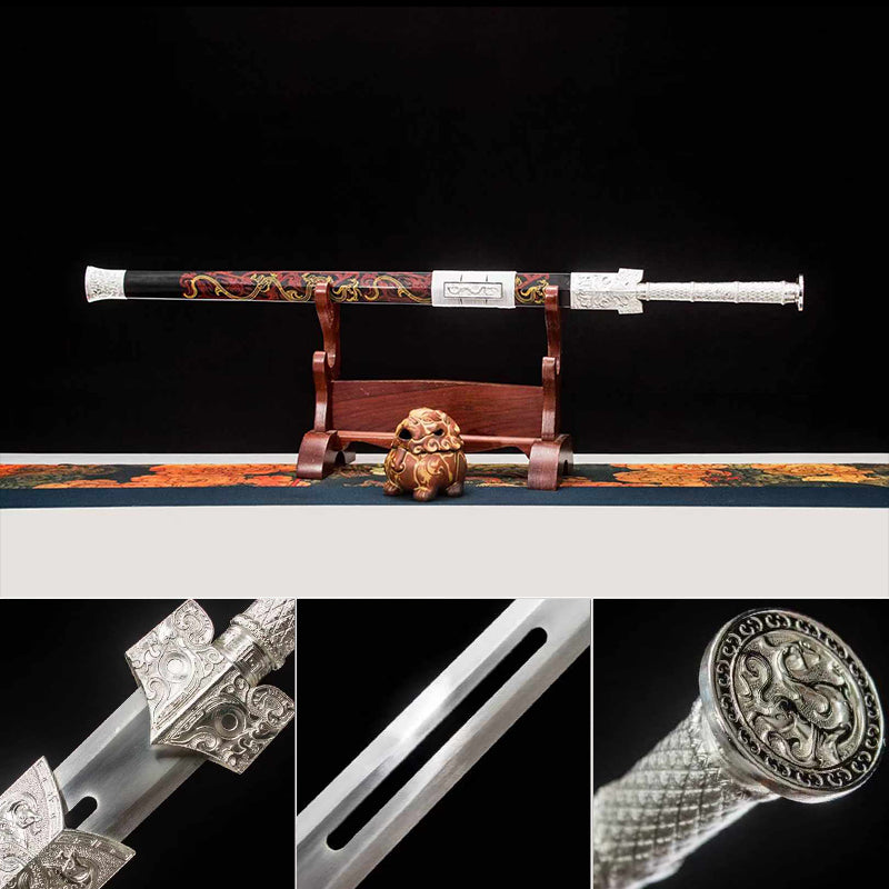 Northern Abyss Lacquered Scabbard Openwork Han Sword - Tophatter Daily Deals