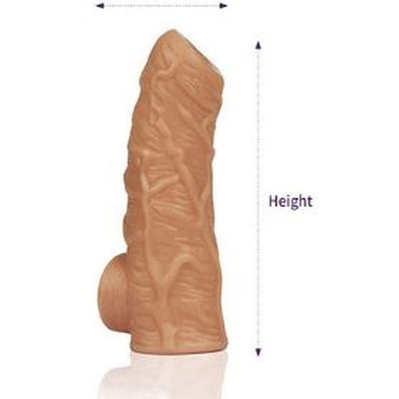 Nude Penis Sleeve Textured Soft Silicone Large > Sex Toys For Men > Penis Sleeves - Tophatter Daily Deals