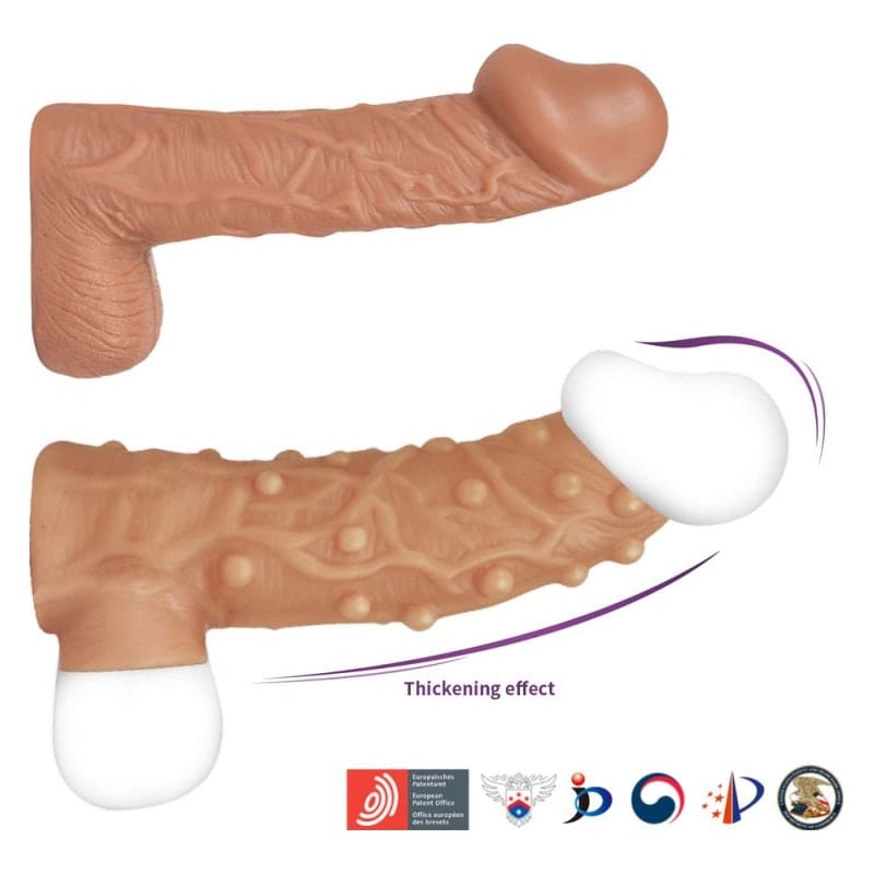 Nude Sleeve 10cm Shaft Soft Silicone Girth Enhancer with Studs > Sex Toys For Men > Penis Sleeves - Tophatter Daily Deals