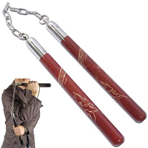 Way of the Dragon Hardwood Nunchuku - TOPHATTER'S ARMORY DEALS Collectible Weapons - Tophatter Daily Deals