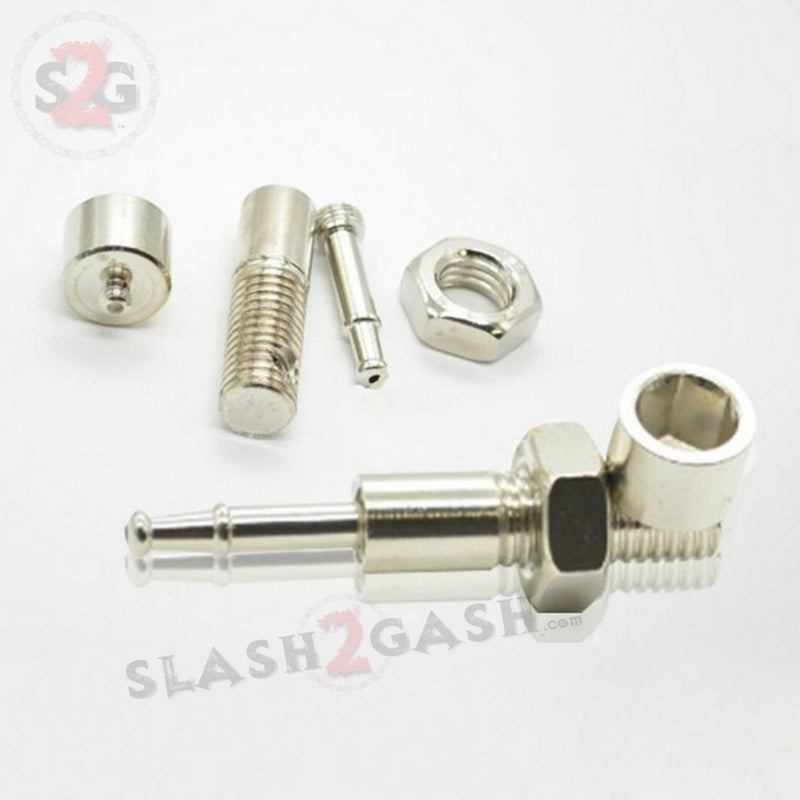 Nut N Bolt Convertible Screw Pipe - Metal Tobacco Smoking Pipe Version 1 - Smoking Pipe Smoking Accessories - Tophatter Daily Deals