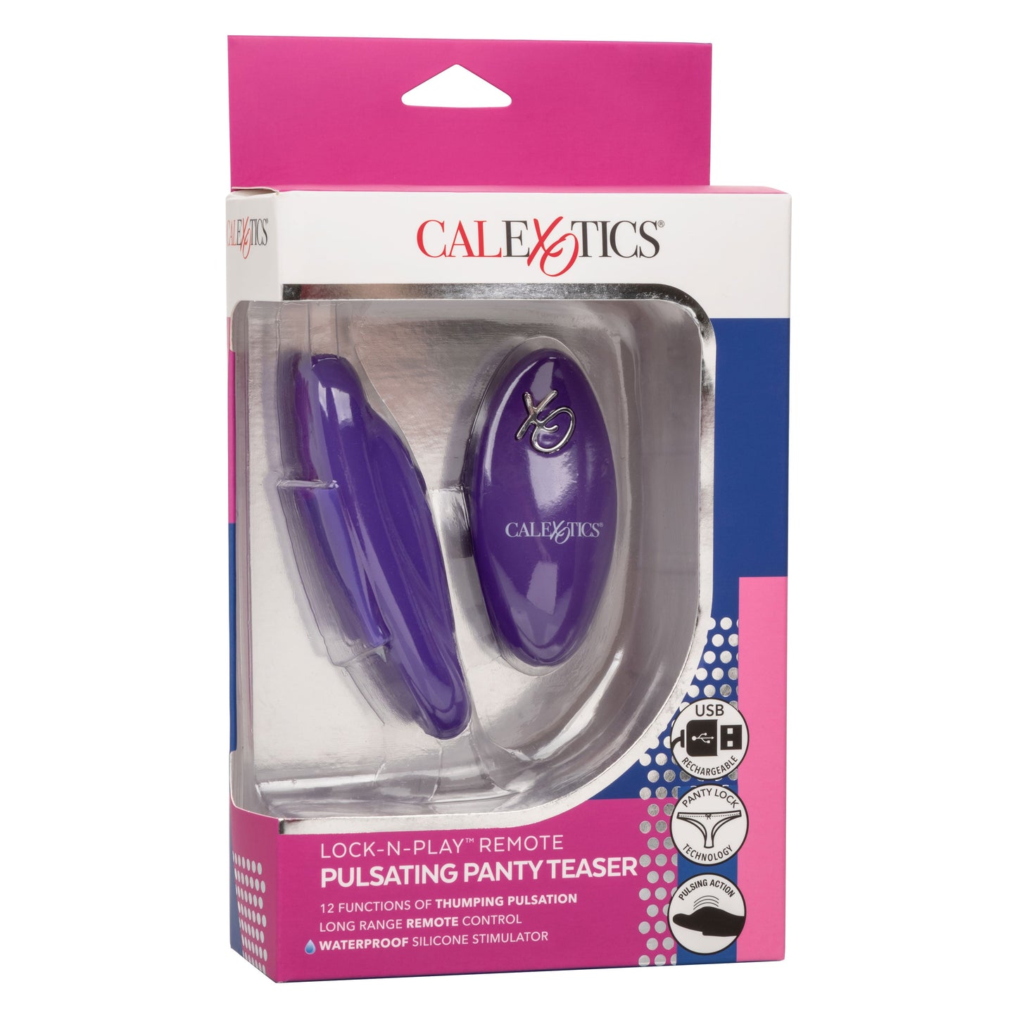 Lock-N-Play Remote Pulsating Panty Teaser Wireless Silicone Vibrator with Mini Remote Control in Purple > Sex Toys For Ladies > Panty Vibes - Tophatter Daily Deals