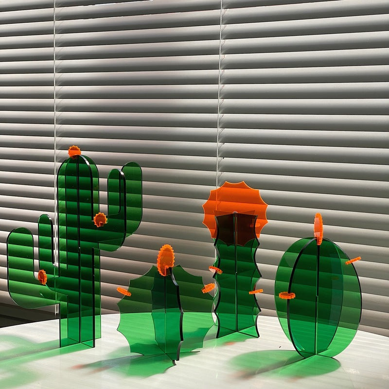 Acrylic Cactus Desktop Decor 0 - Tophatter Daily Deals