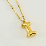Bubble™ Letter Pendant Necklace Golden I With Chain Necklaces - Tophatter Daily Deals