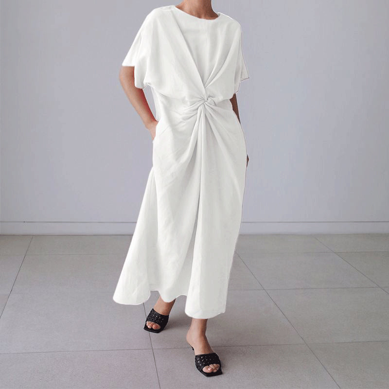 Korean style irregular loose large size fashion casual skirt White Maxi Dresses - Tophatter Daily Deals