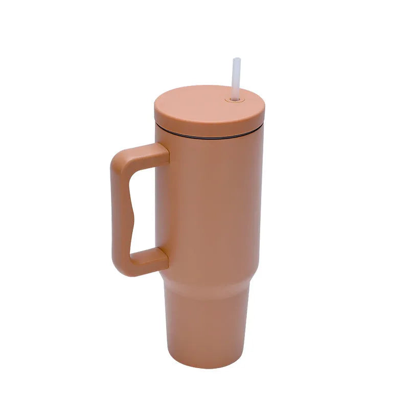 Ultimate Hydration Companion: The 40 oz Tumbler Light Brown 40oz Tumblers - Tophatter Daily Deals