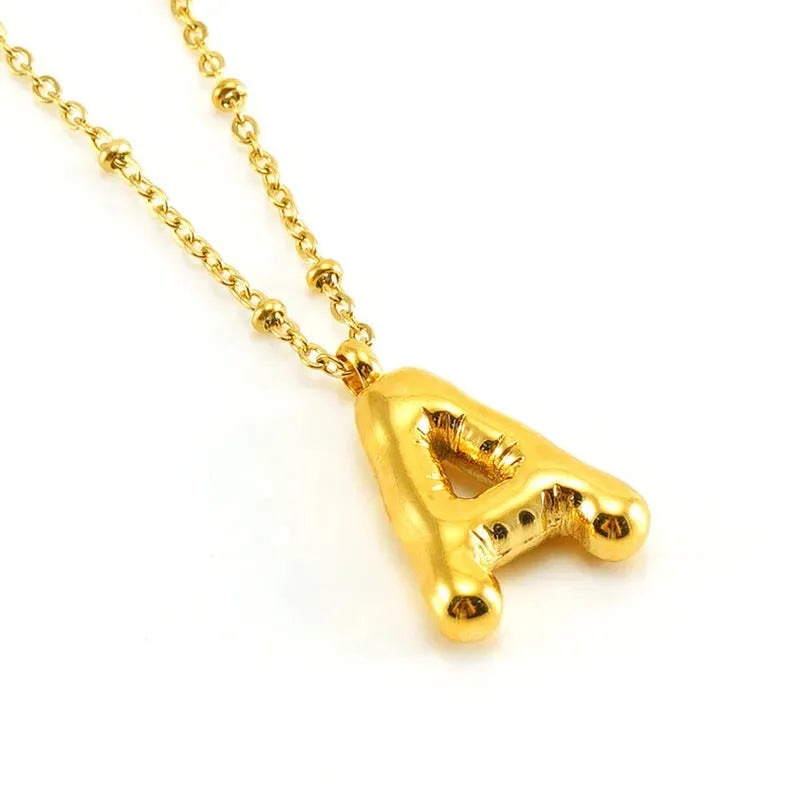 Bubble™ Letter Pendant Necklace Necklaces - Tophatter Daily Deals