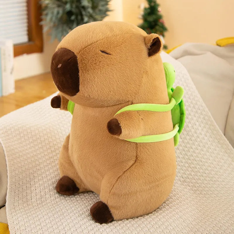 Cuteee Family Kawaii Capybara Plush With Turtle Bag Plushies Squishy Pillow Toy Capybara Humidifier - Tophatter Daily Deals