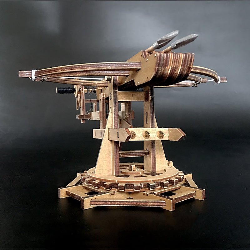 Rotating Crossbow Chariot Wooden Model Kit Ancient Crossbow Replica - Tophatter Daily Deals