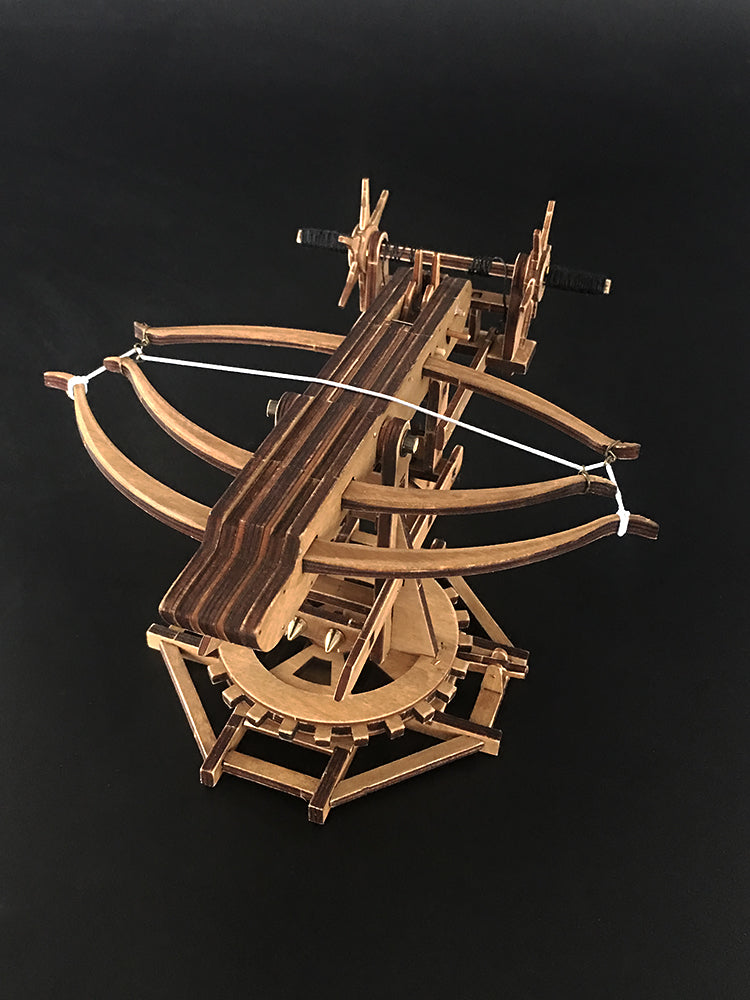 Rotating Crossbow Chariot Wooden Model Kit Ancient Crossbow Replica - Tophatter Daily Deals