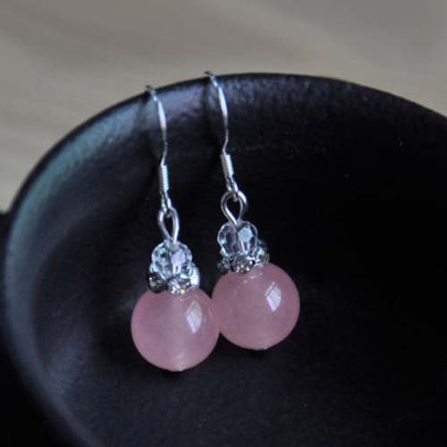 Natural Jadeite Bead Earrings Earrings - Tophatter Daily Deals