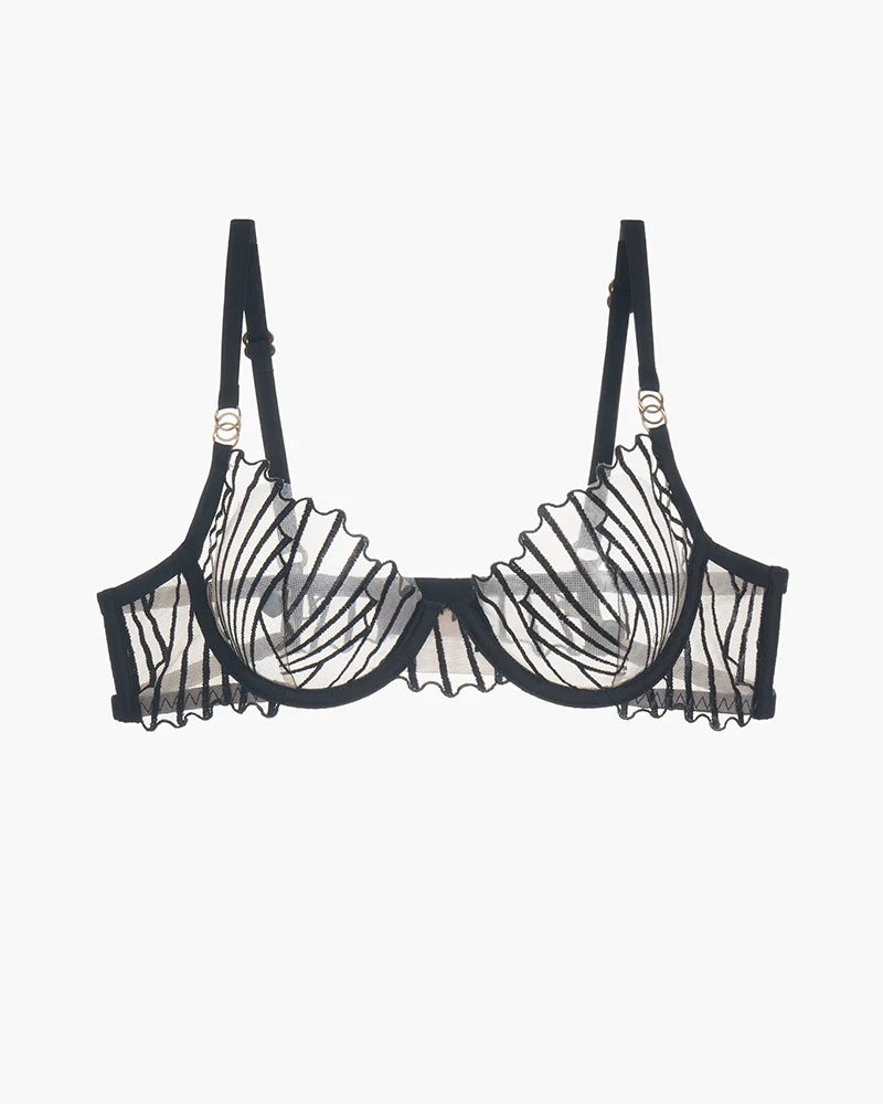 Thin Embroidered Bra Black Avidlove-Bra - Tophatter Daily Deals