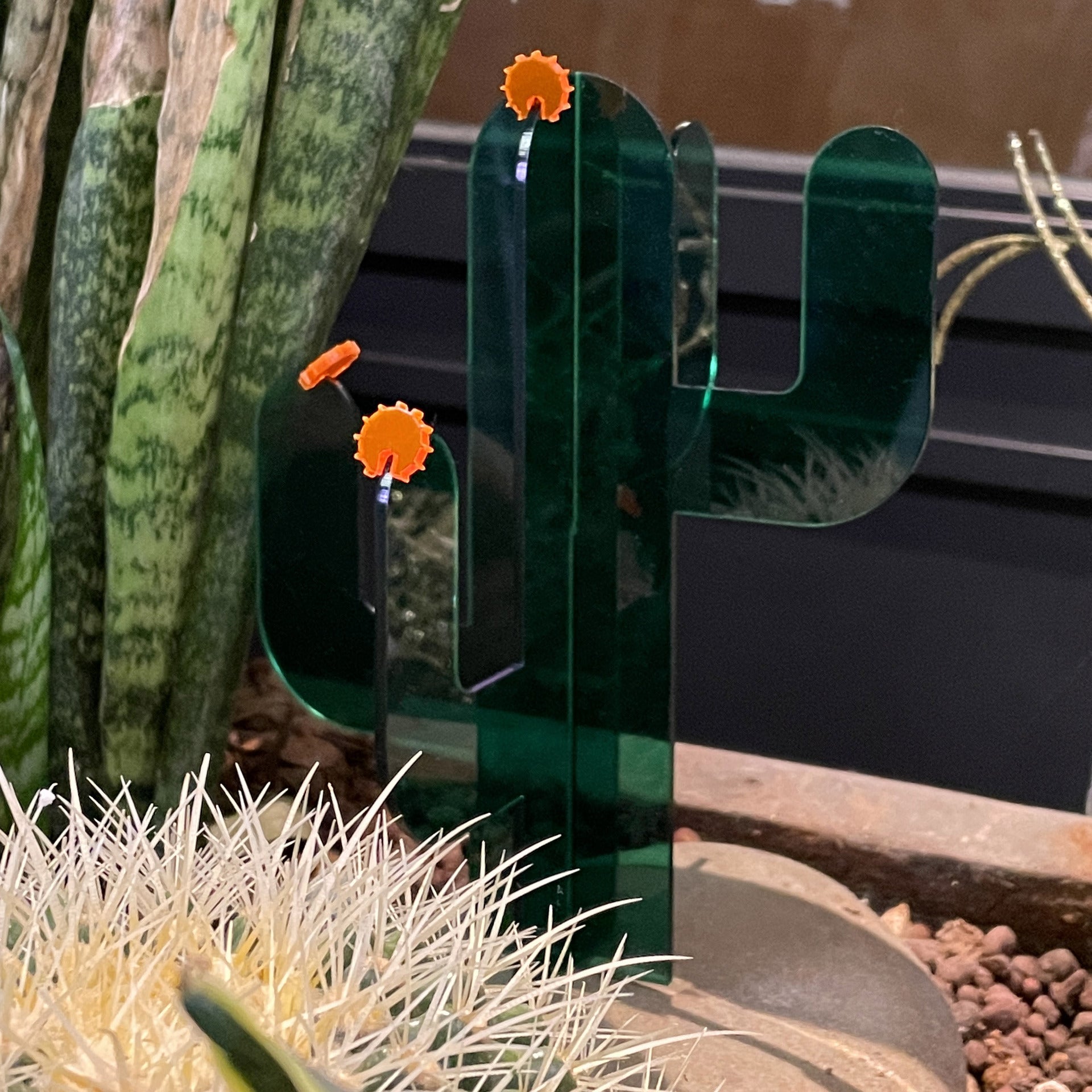 Acrylic Cactus Desktop Decor Waving 0 - Tophatter Daily Deals