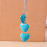 Turquoise Water Drop Chain Necklace Necklaces - Tophatter Daily Deals