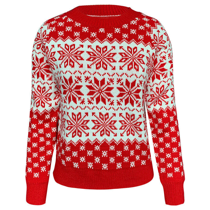 Warm Women’s Holiday Sweater - Crew Neck Knit, Festive Wear - Tophatter Daily Deals