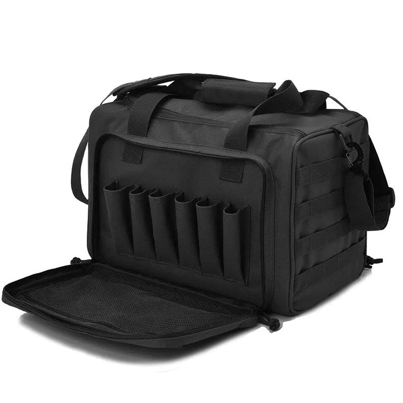 Tactical MOLLE Range Bag Camping Black Duffel Bags - Tophatter Daily Deals