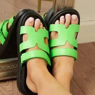 Velcro Casual Thick Bottom For Outdoors Sandals For Women Green Humidifier - Tophatter Daily Deals