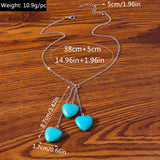 Turquoise Water Drop Chain Necklace Necklaces - Tophatter Daily Deals