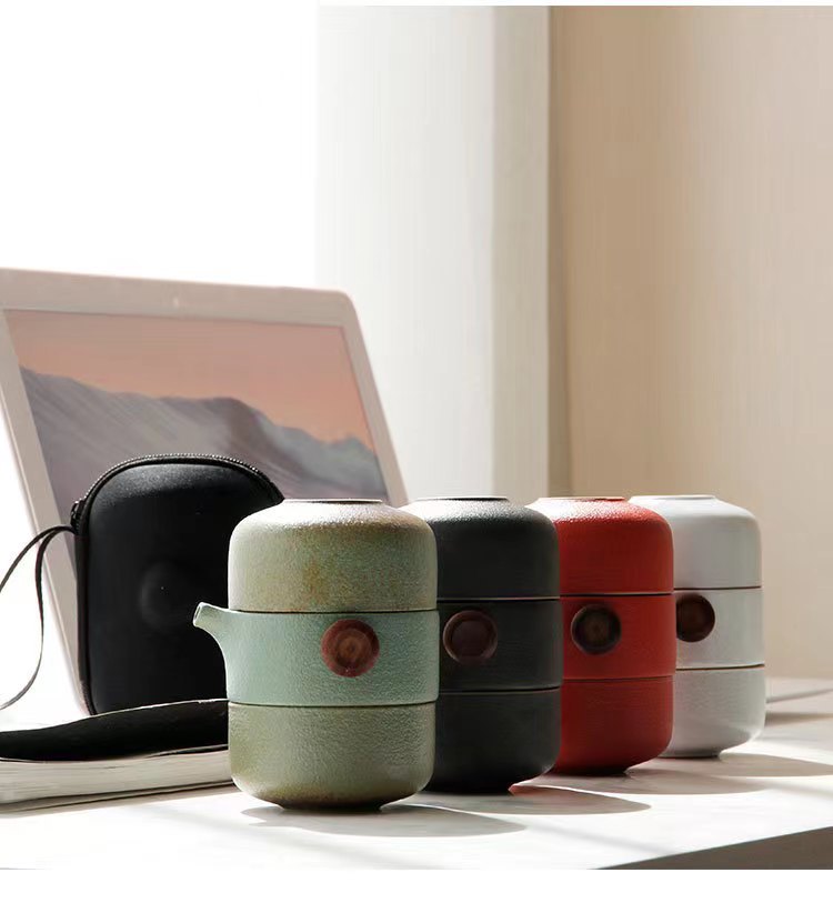 Porcelain Portable Travel Tea Set Kung Fu Teaware Handmade - Tophatter Daily Deals