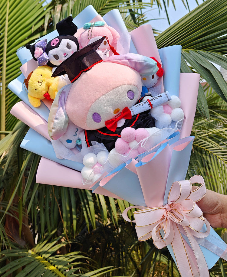 Sanrio Graduation Plush Toy Bouquet My Melody 2 Flowers - Tophatter Daily Deals