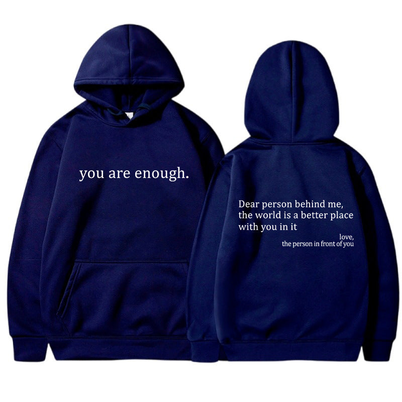 Soft Cozy Unisex Hoodie - Relaxed Fit, Cotton, Everyday Dark blue - Tophatter Daily Deals