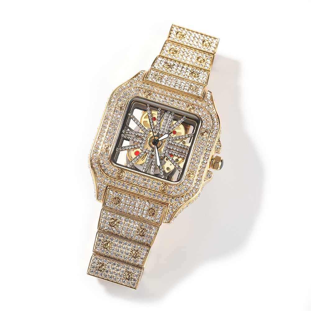 Hip-Hop Skeleton Square Watch Watches - Tophatter Daily Deals